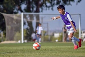 A Soccer Player Kicks a Ball Downfield: Exploring Long-Distance Passing!
