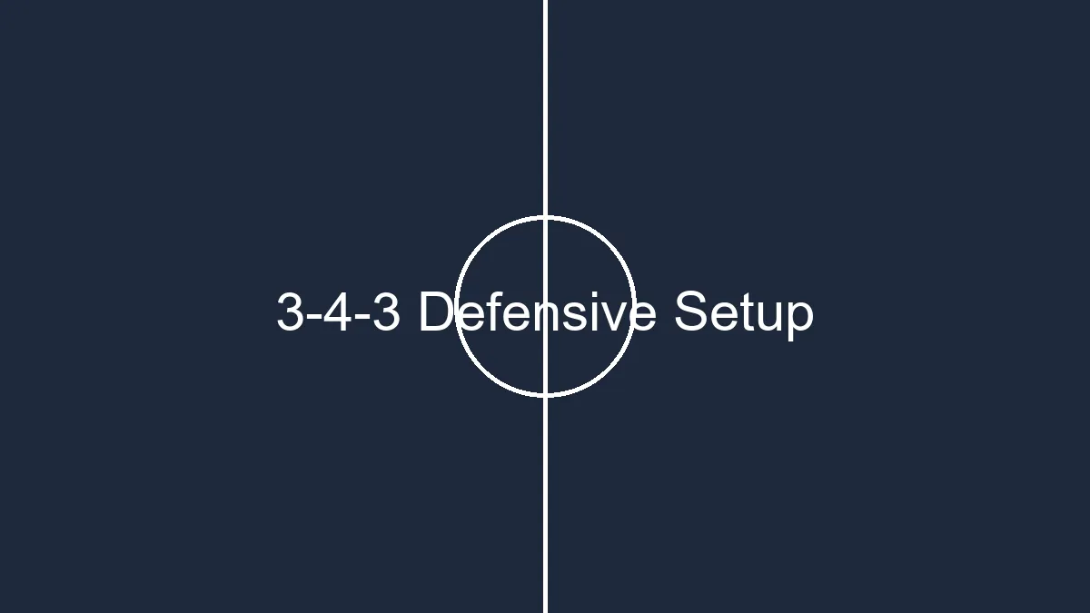 3-4-3 Defensive Setup and Shape