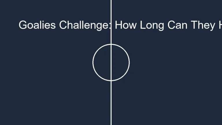 Goalies Challenge: How Long Can They Hold the Ball in Soccer?