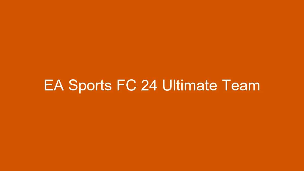 EA Sports FC 24 Ultimate Team menu on PS5