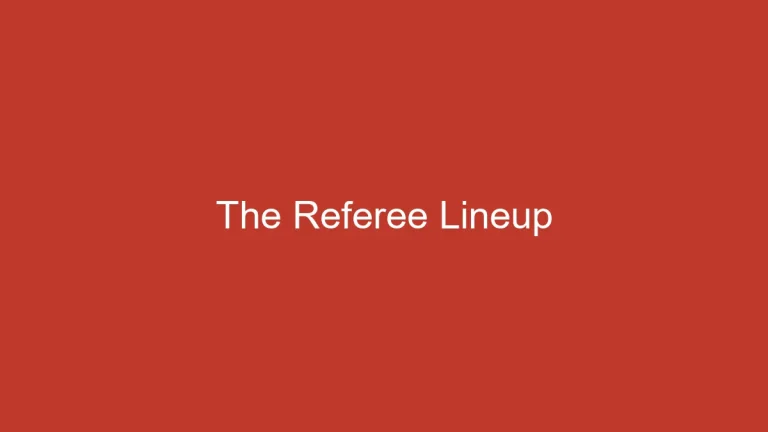 The referee lineup: How many in a soccer game
