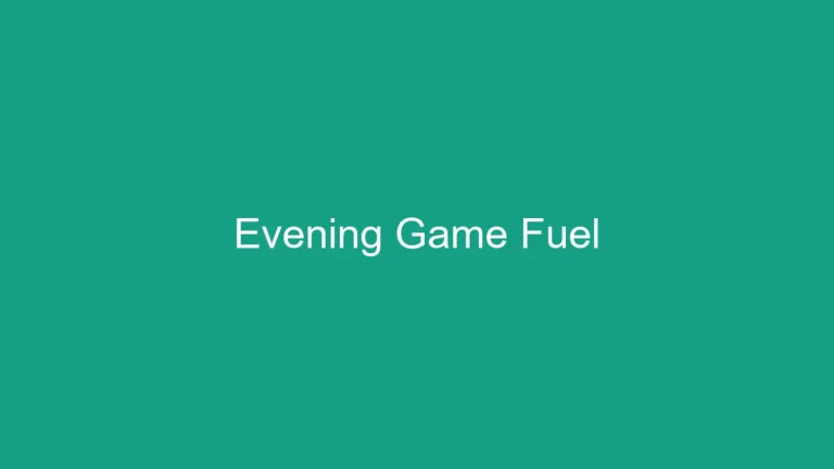 What to Eat Before a Soccer Game in the Evening: Optimal Fuel