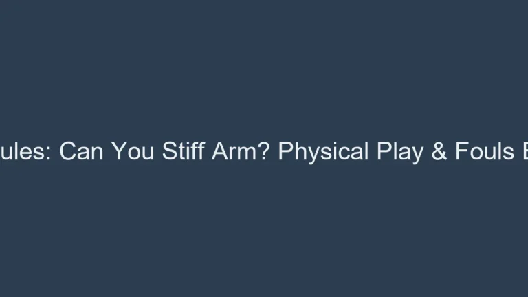 Soccer Rules: Can You Stiff Arm? Physical Play & Fouls Explained