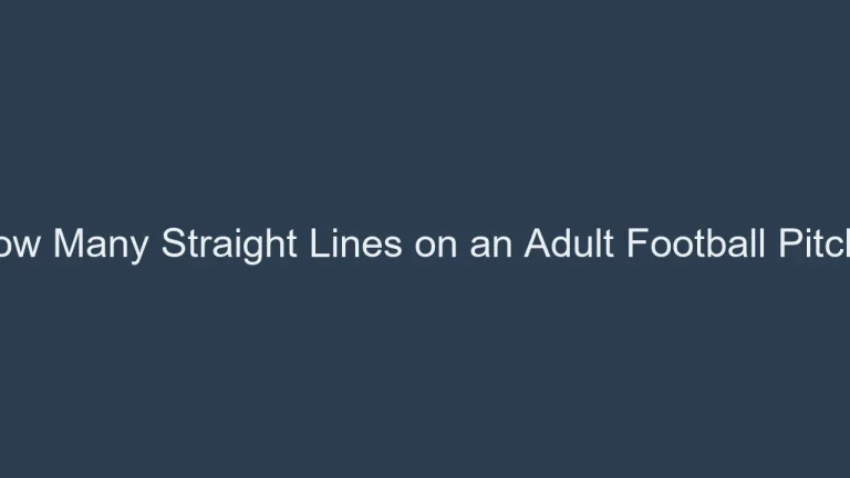 How Many Straight Lines Are on an Adult Football Pitch?