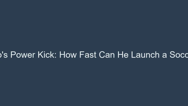 Ronaldo’s Power Kick: How Fast Can He Launch a Soccer Ball?