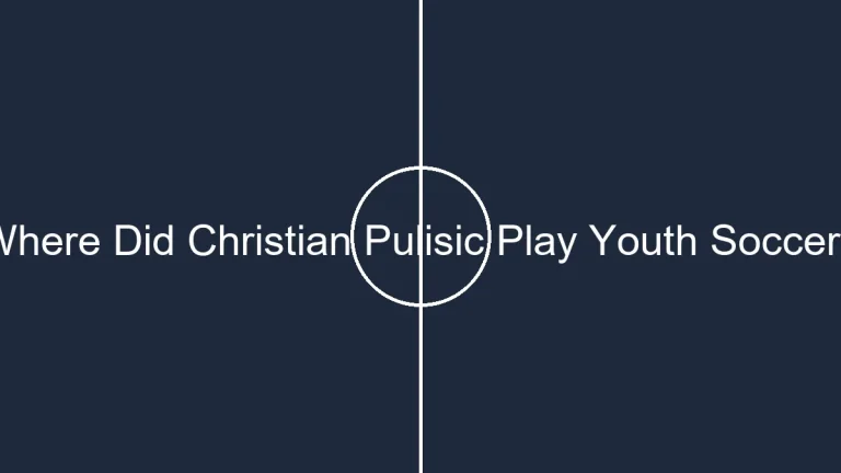 Where Did Christian Pulisic Play Youth Soccer: Background