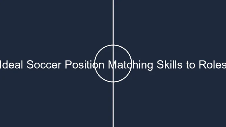 Ideal Soccer Position: Matching Skills To Roles