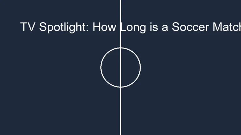 TV Spotlight: How Long is a Soccer Match When Broadcasted?